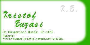 kristof buzasi business card