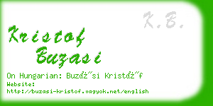 kristof buzasi business card